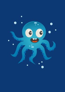 Cute Octopus Funny Squid