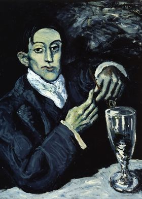 absinthe drinker portrait