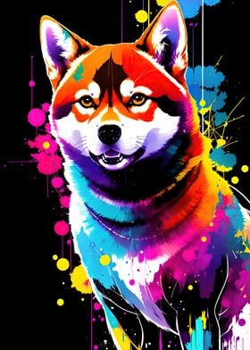 Shiba inu abstract