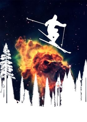 Skier Jump in Space