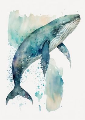 Whale Watercolor