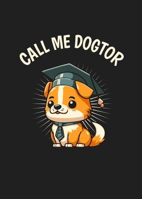 Cute Dog Funny Doctor PhD