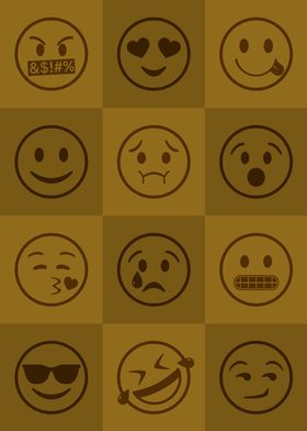 Emoji Expressions Yellow