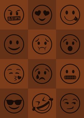 Emoji Expressions Orange