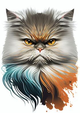 Colorful Persian Cute Cat