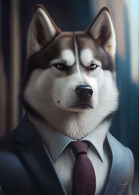 Husky Dog Suit Animal