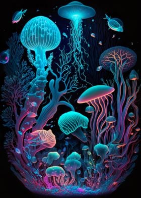 Bioluminescent Sea Life