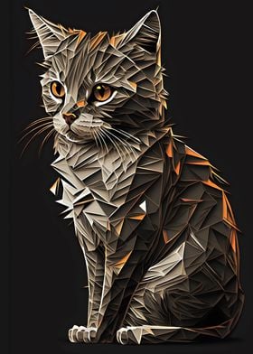 Whimsical Cat abstract