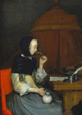 Woman with Wine Glass 