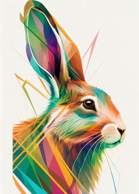 Colorful Rabbit Animals