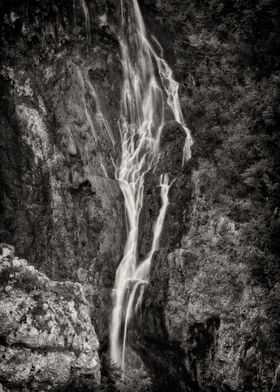 Black And White Waterfall