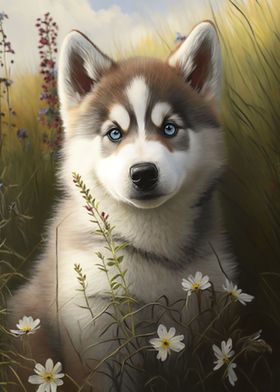 portrait of cute puppy