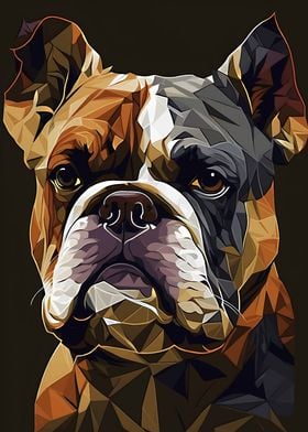 Bulldog Portrait abstract