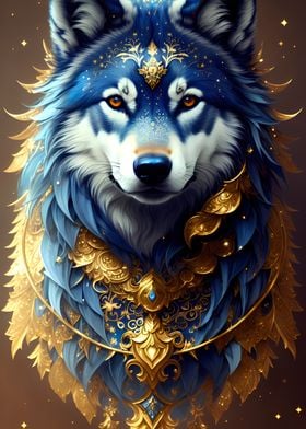 Fantasy Art Wolf Portrait