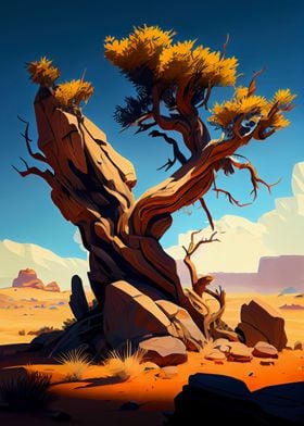 Tree in African Steppe
