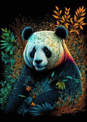 Colourful Panda