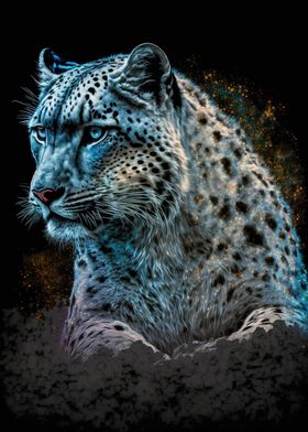 Ghostly Snow Leopard