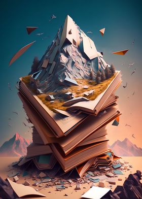 Mountain of books