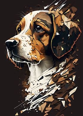 Beagle dog abstract