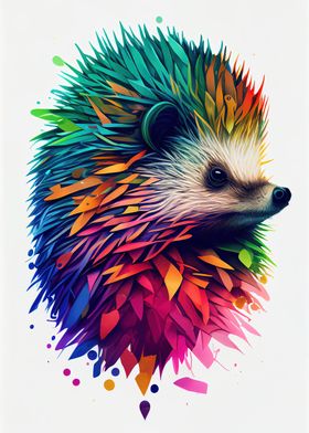 Colorful Hedgehog Animals