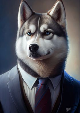 Husky Dog Suit Animal