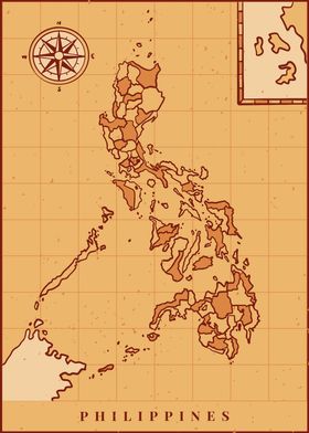 Retro Map Philippines