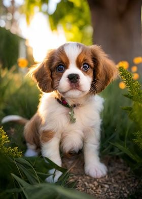 portrait of cute puppy