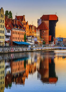 City of Gdansk at Sunrise