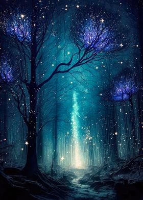 Fantasy Night Forest