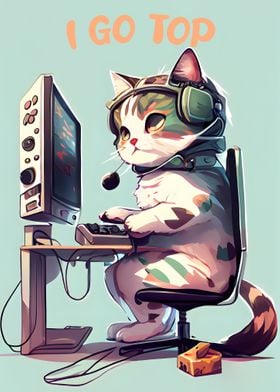 Gamer Cat Top Lane