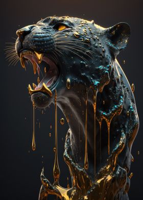 Dripping Gold Panther