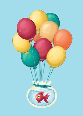 balloons and fish