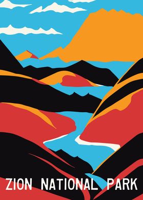 Zion National Park Poster