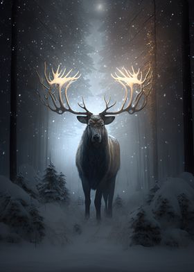 Reindeer in the Forest