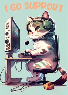 Gamer Cat Support