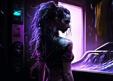 a girl cyberpunk