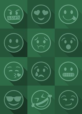 Emoji Expressions Green