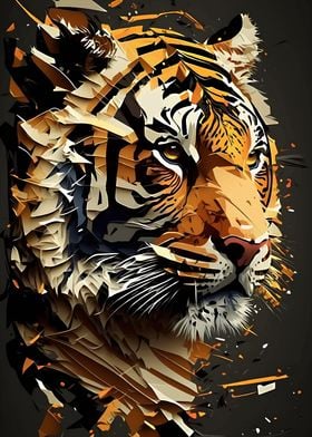 Tiger abstract portrait