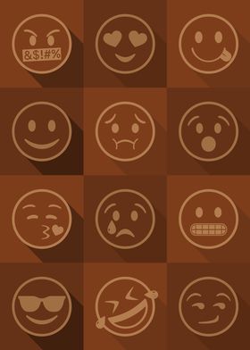 Emoji Expressions Orange