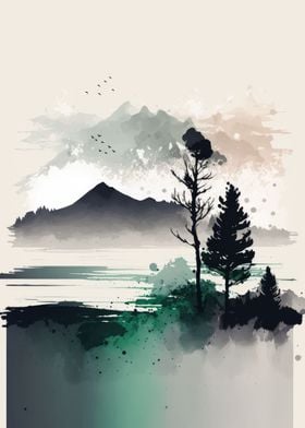 Watercolor Naturescape 