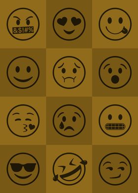 Emoji Expressions Yellow