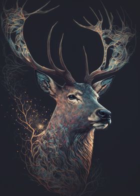 neon deer