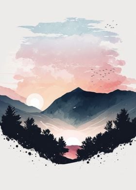 Watercolor Naturescape 