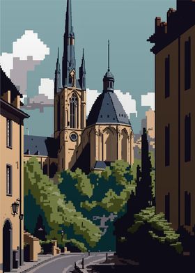 Luxembourg Pixel art