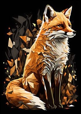 abstract fox art