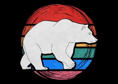 Retro Polar Bear