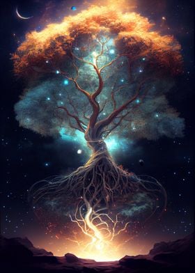 'Space Tree Of Life' Poster by mcmtdesigns | Displate