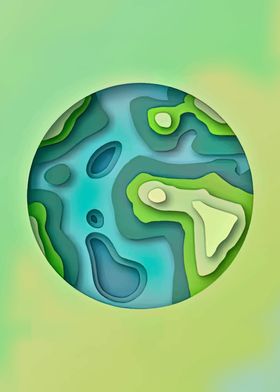 Earth Paper art
