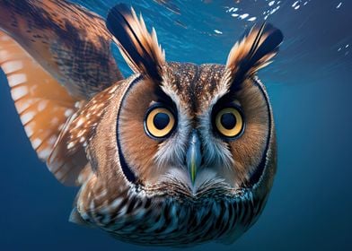 Long Eared Owl Closeup