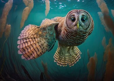 Barred owl high five